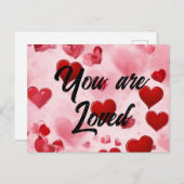 聖書のメッセージが綴られたグリーティング ポストカード 愛されている (正面/裏面)