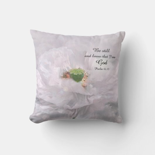 聖書のメッセージで花を落ち着かせる クッション (正面)