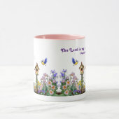 聖書のメッセージを載せたサマーガーデン。 マグカップ (中央)