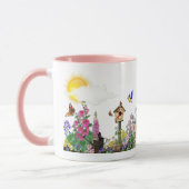 聖書のメッセージを載せたサマーガーデン。 マグカップ (左)