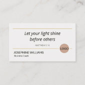 聖書のモダン聖句マタイ5:16 – ラグジュアリー・クリスチャン 名刺 (正面)