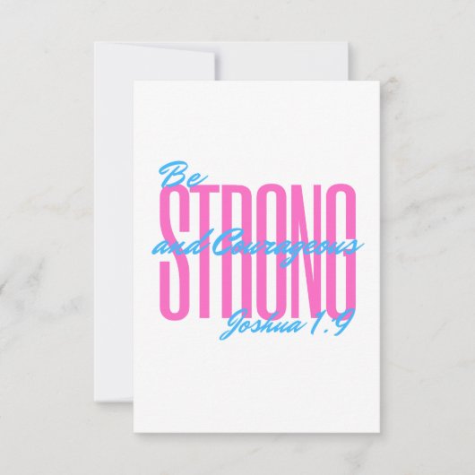 聖書のヨシュア1:9 サンキューカード (正面)