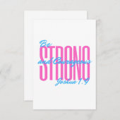 聖書のヨシュア1:9 サンキューカード (正面/裏面)