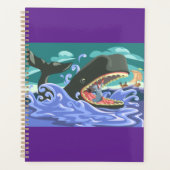 聖書のヨナとクジラの海シーン プランナー手帳 (正面)