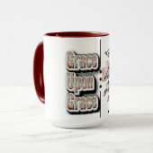 聖書のヨハネ1:16 Grace on Grace Mug マグカップ (正面左)