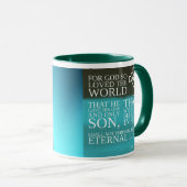 聖書のヨハネ3:16神の私たちに対する愛コーヒーマグ マグカップ (正面右)