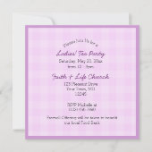 聖書のラベンダー・ティーパーティー　私の杯は溢れて 招待状 (正面)