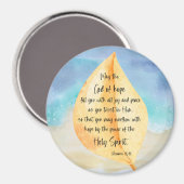 聖書のローマの詩イエローブルー マグネット (正面/裏面)