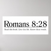 聖書のロ読ロマ人8:28 ポスター (正面)