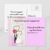 聖書の一節を使った婚約発表 案内ポストカード (正面/裏面)