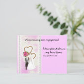 聖書の一節を使った婚約発表 案内ポストカード (スタンド正面)