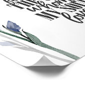 聖書の一節ブルーのフローラを見つけた ポスター (角)