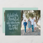 聖書の一節付き宗教写真クリスマスカード シーズンカード (正面/裏面)