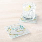 聖書の一節信仰よりも物事を重視 ガラスコースター (アングル)