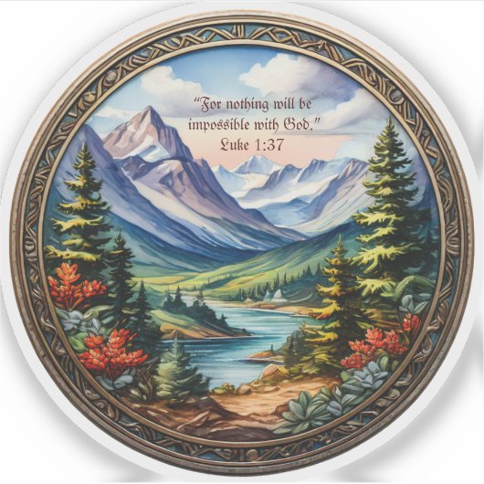 聖書の一節 オーダーメイド ビニールステッカー シール (正面)