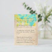 聖書の一節、グランジの花のポストカード2 ポストカード (スタンド正面)