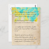 聖書の一節、グランジの花のポストカード2 ポストカード (正面/裏面)