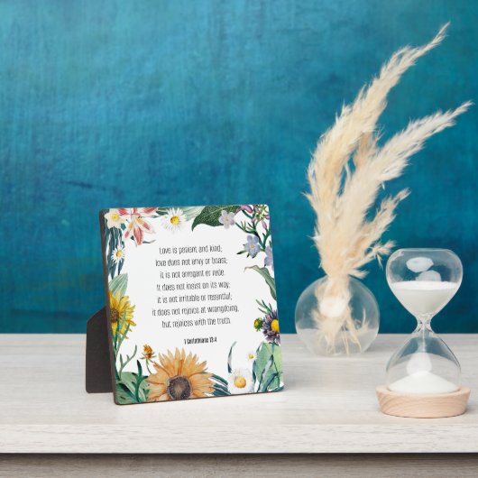 聖書の一節、コリントの第一 13:4、 フォトプラーク (インサイチュ)