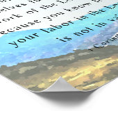 聖書の一節、コリント人への第一15:58、 ポスター (角)