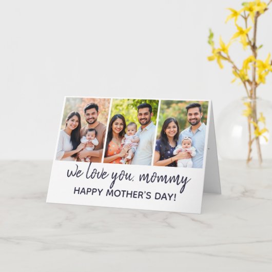 聖書の一節 タイポグラフィー 写真 コラージュ 母の日 カード (黄色い花)