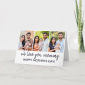 聖書の一節 タイポグラフィー 写真 コラージュ 母の日 カード (正面)