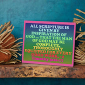 聖書の一節：ティモシー2人3:16-17 フォトプラーク (側面)