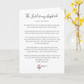 聖書の一節，主は私の羊飼い， Psalm 23 カード (黄色い花)