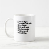 聖書の七人気があるつの徳 コーヒーマグカップ (左)