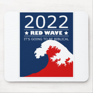 聖書の中文2022赤い波 マウスパッド
