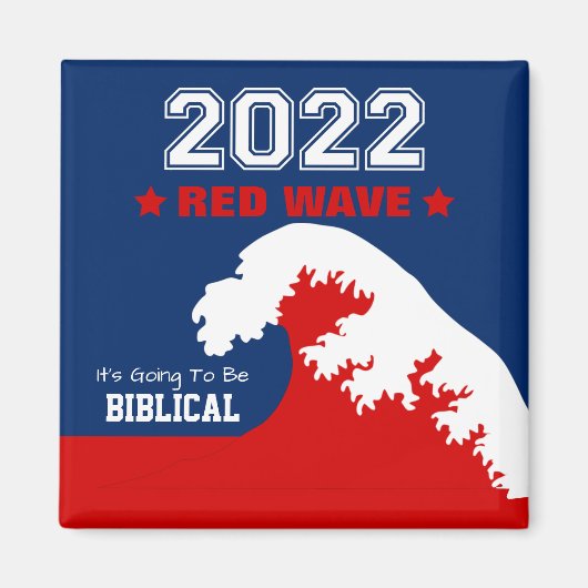 聖書の中文2022赤い波 マグネット (正面)
