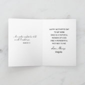 聖書の信仰の女性 マザーズデーカード カード (内部)