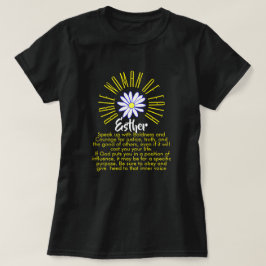 聖書の信仰女性のためのレッスンEsther Christian Tシャツ