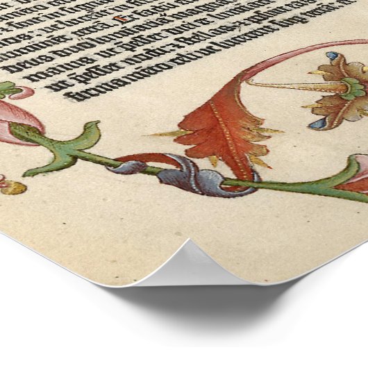 聖書の創世記グーテンベルクのページ1 Poster ポスター (角)