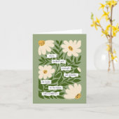 聖書の勇気付けられるカード カード (黄色い花)