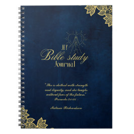 聖書の勉強パーソナライズされた名と信仰の聖句を追加 ノートブック