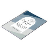 聖書の勉強パーソナライズされた名と信仰の聖句を追加 ノートブック (左側)