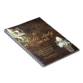 聖書の勉強パーソナライズされた名と信仰の聖句を追加 ノートブック (右側)