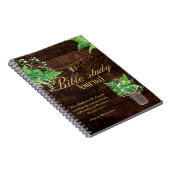 聖書の勉強パーソナライズされた名と信仰の聖句を追加 ノートブック (右側)