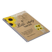 聖書の勉強パーソナライズされた名と信仰の聖句を追加 ノートブック (右側)