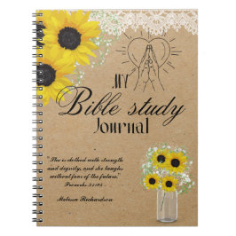 聖書の勉強パーソナライズされた名と信仰の聖句を追加 ノートブック