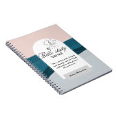 聖書の勉強パーソナライズされた名と信仰の聖句を追加 ノートブック (右側)