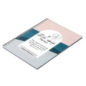 聖書の勉強パーソナライズされた名と信仰の聖句を追加 ノートブック (左側)