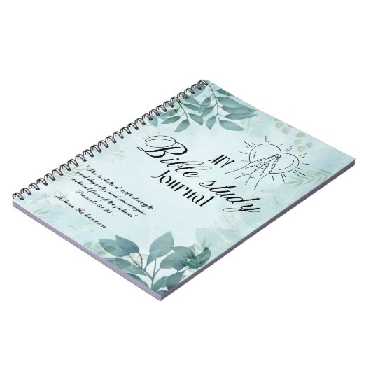 聖書の勉強パーソナライズされた名と信仰の聖句を追加 ノートブック (左側)