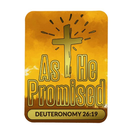 聖書の勉強彼が申命記を約束したように26:19 マグネット (縦)