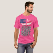 聖書の十字架イエス2クロニクル714アメリカ国旗 Tシャツ (正面フル)