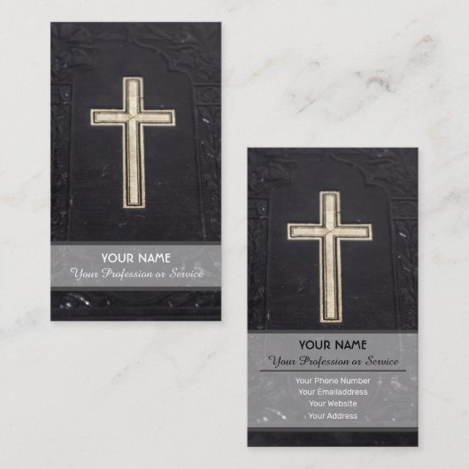 聖書の十字架 名刺 (正面/裏面)