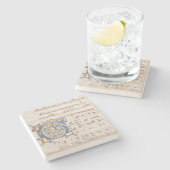 聖書の原稿芸術 ストーンコースター (横)