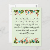 聖書の名言アート - イザヤ書 51:11 ポストカード (正面/裏面)