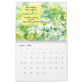 聖書の庭の引用 水彩 花 果物 カレンダー (3月 2027)