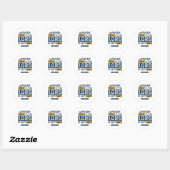 聖書の引用アート - 箴言 29:25 神を信じる ラウンドシール (シート)